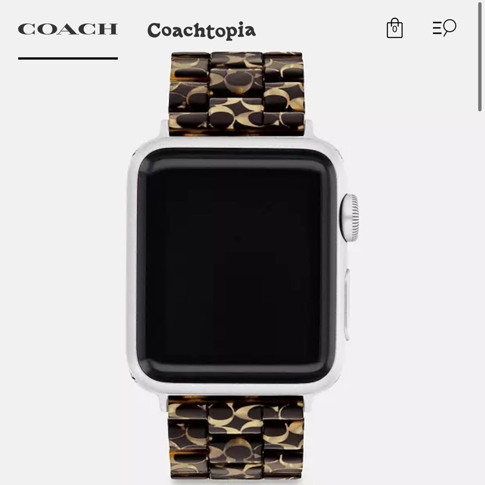 Coach signature tortoise watchband 38/40/41 mm